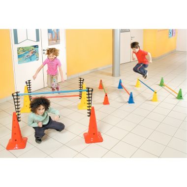 Lot 8 balises 23 cm 12 trous coloris assortis