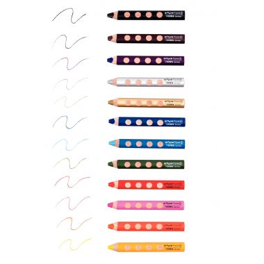 Pack de 48 crayons de couleur gros module + 2 taille-crayons assortis