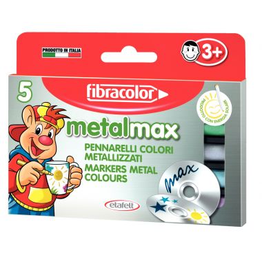 Boîte de 5 marqueurs métal max assortis