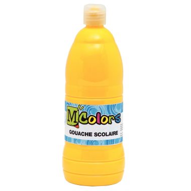 Flacon de 1 L de gouache liquide coloris jaune d'or