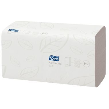 Tork - Paquet de 2856 essuie-mains H2 pliage M blanc - 120399-00
