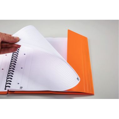 Cahier-trieur à reliure intégrale ORGANISERBOOK format A4+ ligné 6 mm, 160 pages perforées