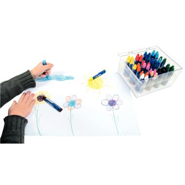 Boîte de 48 craies cire Lyrax + 2 tailles-crayons