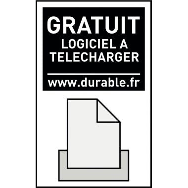 Plaque de porte INFO SIGN 149X105.5MM Argent Métallisé