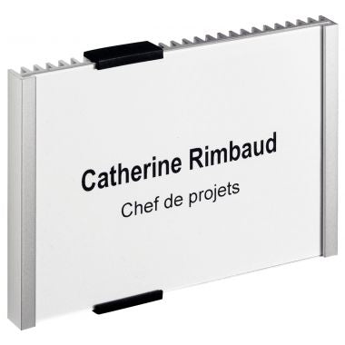 Plaque de porte INFO SIGN 149X105.5MM Argent Métallisé
