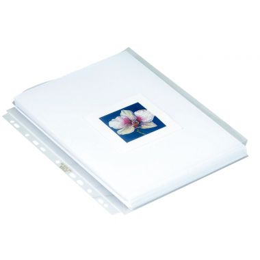 Sachet de 10 pochettes plan perforées en polypropylène sans rabat