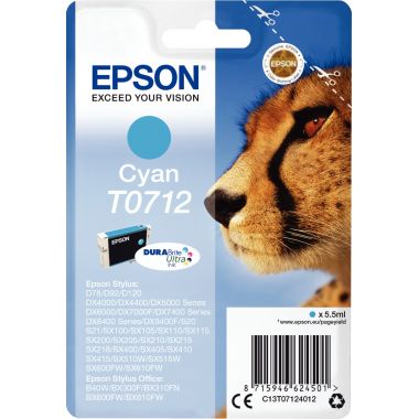 Epson GUÉPARD cartouche jet d'encre cyan authentique (T071240)