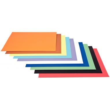 Paquet de 100 feuilles de carton couleur, 340 grammes, format : 29 x 42 cm