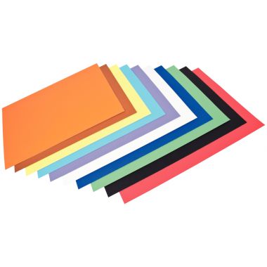 Paquet de 100 feuilles de carton couleur, 340 grammes, format : 29 x 42 cm