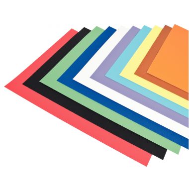 Paquet de 100 feuilles de carton couleur, 340 grammes, format : 29 x 42 cm