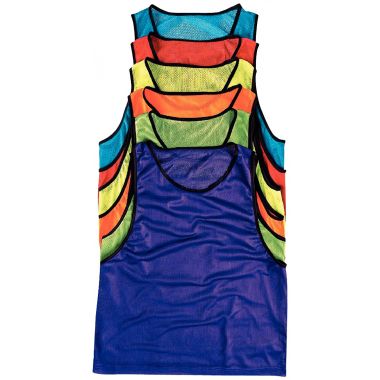 Lot de 6 chasubles taille S orange fluo