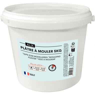 Cléopâtre - Seau de 5 kg de plâtre à mouler coloris blanc - 209113-A
