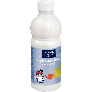 Flacon 500ml de vernis acrylique Glossy Lefranc Bourgeois, finition pailletée