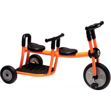 Bi-tricycle 2/4ans 2 places orange