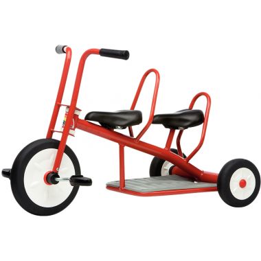 Tricycle 3/6 ans Carry 2 Places Rouge