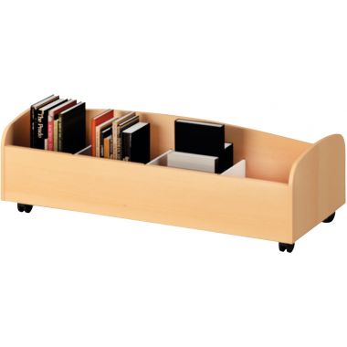 Bac à livres en bois avec roulettes 95X42X30CM