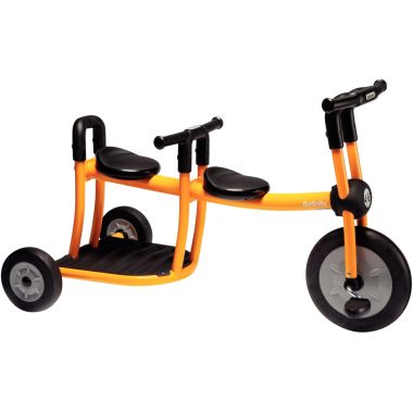 Bi-tricycle 4/6 ans 2 places jaune