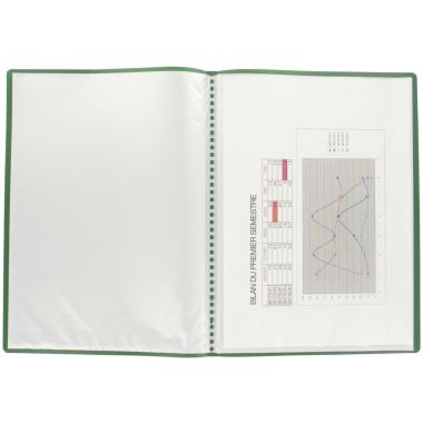 Protège-documents couverture souple en polypropylène 20 vues, vert
