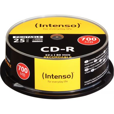 Spindle de 25 CD-R imprimables Intenso 700 Mo 52X