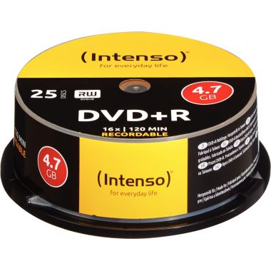 Spindle de 25  DVD+R Intenso 4,7 Go 16X
