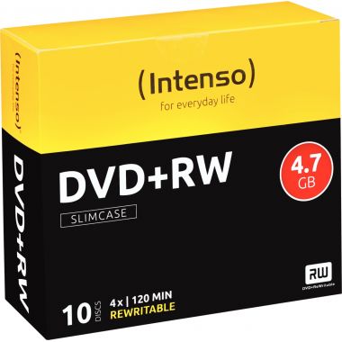 Paquet de 10 DVD+RW Intenso 4,7 Go 4X