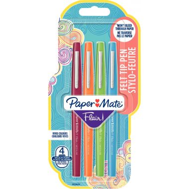 Pochette de 4 feutres Flair Fun assortis