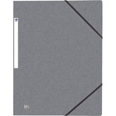 Chemise 3 rabats à élastiques TOP FILE+ en carte lustrée 4/10ème 390g, gris
