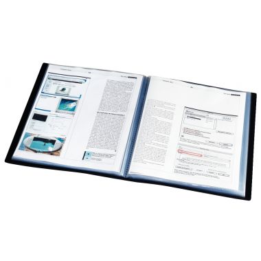 Protège-documents UP-LINE 80 vues, couverture en polypropylène rigide noir