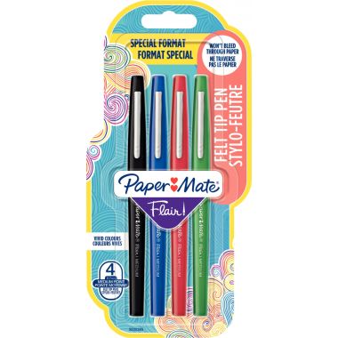 Papermate - Pochette de 4 feutres Flair Original assortis - 2032365