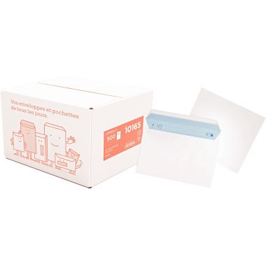 La Couronne - Boite de 500 enveloppes blanches 162X229mm 80g bande siliconée - 9363