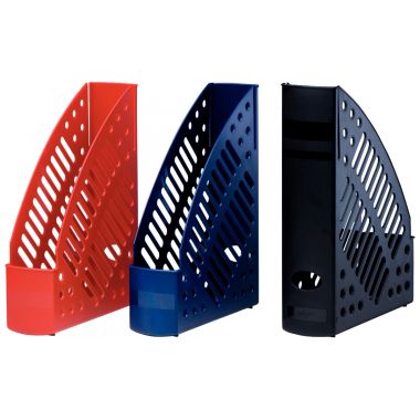Porte-revues en polystyrène ajouré bleu