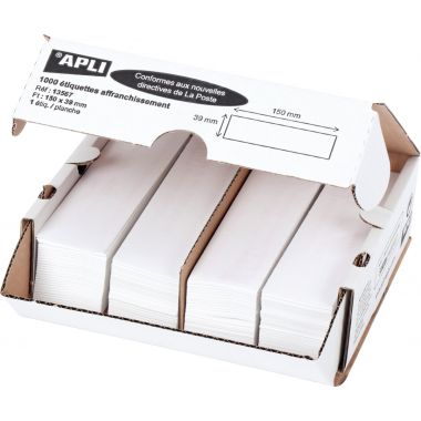 Boîte de 1 000 étiquettes d'affranchissement 150x39 mm