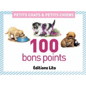 Boite de 100 images Petits chats et petits chiens