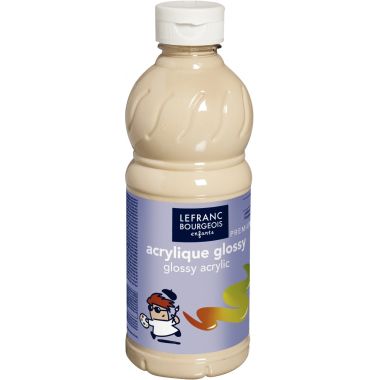 Flacon 500ml d'acrylique Glossy Lefranc Bourgeois, pêche