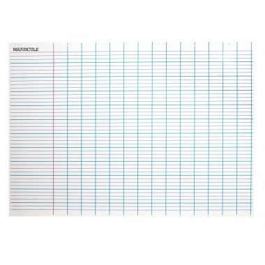 Panneau blanc effaçable à sec collectif seyes géant avec marge Format 100x140 cm