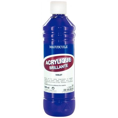 Flacon de 500 ml de peinture acrylique brillante MAJUSCULE violet