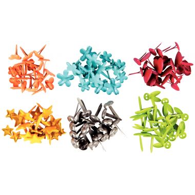 Boîte de 120 attaches parisiennes 10mm assorties