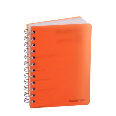 Agenda de poche spirale polypropylène 12 x 16,5cm assorti