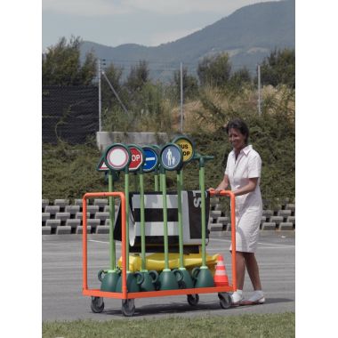 Lot de 9 Panneaux Routiers + 1 Feu Tricolore