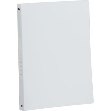 Classeur 4 anneaux en polypropylène opaque, format A4, dos 2,5 cm, blanc