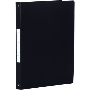 Classeur 4 anneaux en polypropylène opaque, format A4, dos 2,5 cm, noir