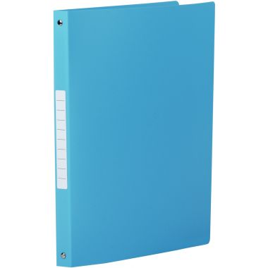 Classeur 4 anneaux en polypropylène opaque, format A4, dos 2,5 cm, bleu clair