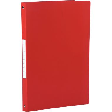 Classeur 4 anneaux en polypropylène opaque, format A4, dos 2,5 cm, rouge