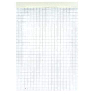 Bloc de bureau FOREVER papier recyclé 70g, 100 feuilles format A4, quadrillé 5x5