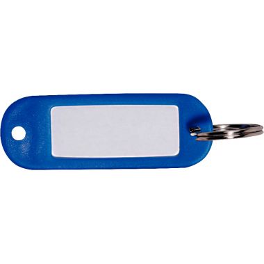 Sachet 20 porte-clés avec etiquettes bleu