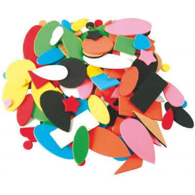 Sachet de 720 formes variées en mousse de caoutchouc souple et adhésif, couleurs assorties