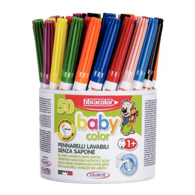 Fibracolor - Pot 50 feutres Baby Color assortis - 10540SP050BA