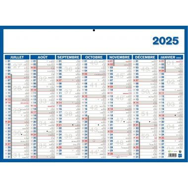 Calendrier semestriel 7 mois par face 40x55cm souple
