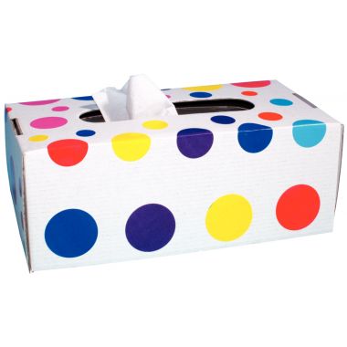 Lot de 10 boîtes à mouchoirs en carton blanc