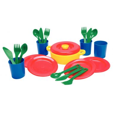 Dantoy - Dînette 22 pièces, 4 couverts - 4381